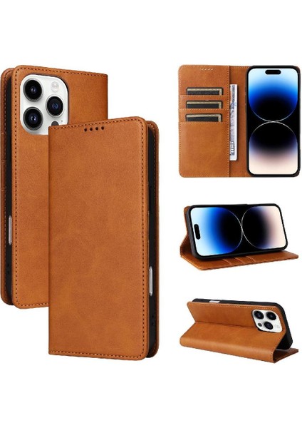 IPhone 14 Pro Flip Case Darbeye Dayanıklı Rfıd Engelleme Kart Yuvası ile Uyumlu (Yurt Dışından)