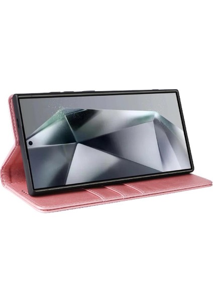 IPhone 16 Pro Max Flip Case Pu Deri Kart Yuvası ile Uyumlu Rfıd Saf (Yurt Dışından)