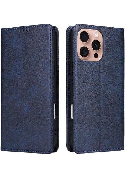 IPhone 16 Pro Flip Case Darbeye Dayanıklı Rfıd Engelleme Saf Kart ile Uyumlu (Yurt Dışından)