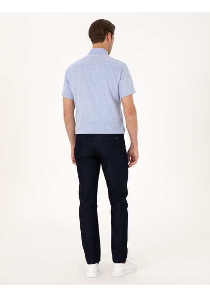 Erkek Koyu Lacivert Straight Fit Jean Pantolon 50308876-VR100 fırsatları