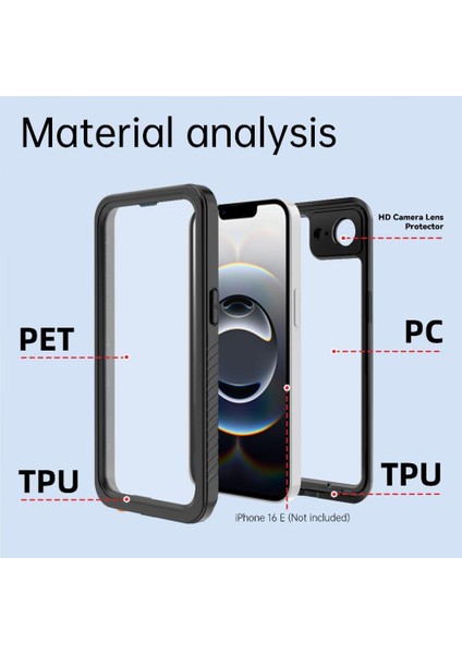 IPhone 16E IP68 Su Geçirmez Tam 12FT Askeri Darbeye Dayanıklı Dahili (Yurt Dışından) indirimleri