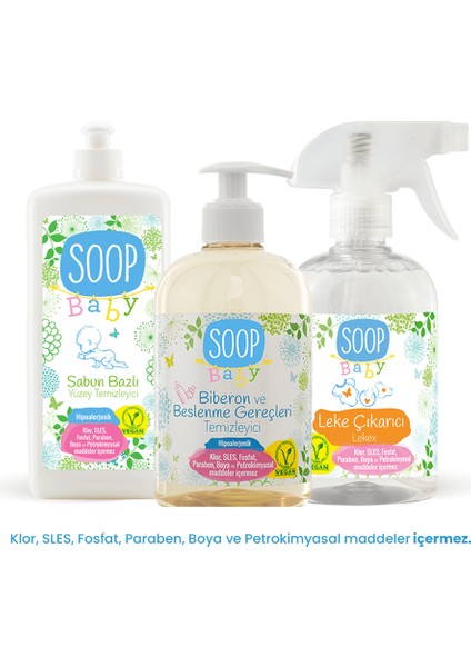 Bebekli Evler Doğal Temizlik 3'lü Paketi