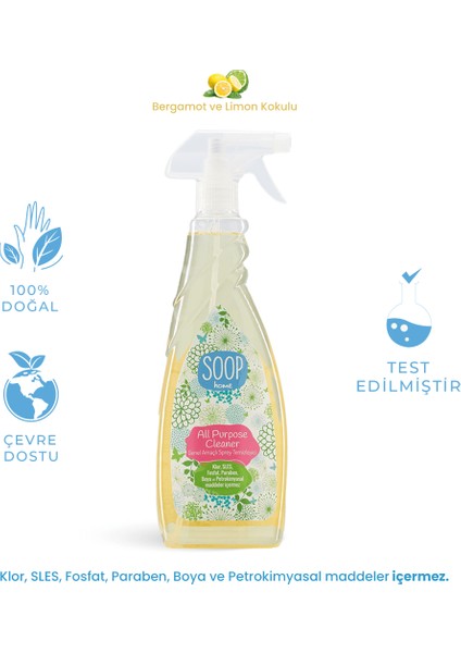All Purpose Cleaner Genel Amaçlı Sprey Temizleyici 800 Ml