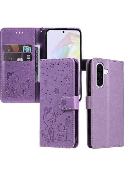 Kart ile Samsung Galaxy A36 5g Slim Fit Dayanıklı Hafif Flip Case (Yurt Dışından)