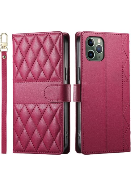 IPhone 11 Pro Max Kılıf Çift Sapanlar Cüzdan Darbeye Dayanıklı Kılıf ile Uyumlu (Yurt Dışından)