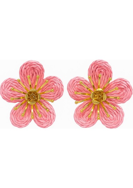 Altın Detaylı Çiçek Küpe fiyatları