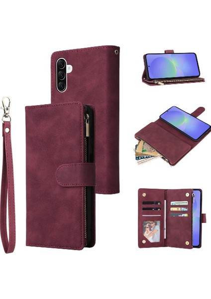 Samsung Galaxy A36 5g Nakit Yuvaları 9 Kart Tutucu Fermuarlı Cebi Durumda (Yurt Dışından)