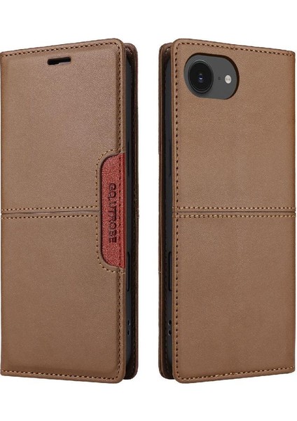 IPhone 16E Rfıd Engelleme Cüzdan Darbeye Kapak Kapak Flip Case (Yurt Dışından)