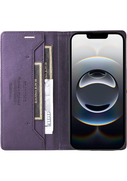 IPhone 16E Rfıd Engelleme Cüzdan Darbeye Kapak Kapak Flip Case (Yurt Dışından)