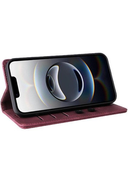 IPhone 16E Basit Iş Deri Çanta Darbeye Cüzdan Flip Case (Yurt Dışından)