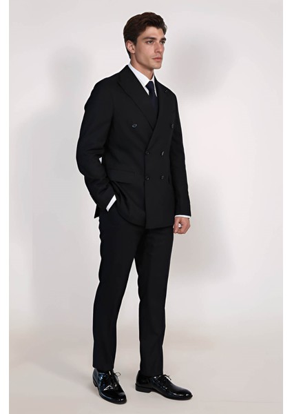 Çizgili Kruvaze Takım Elbise Lacivert indirimleri