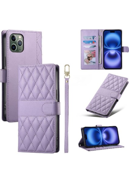 IPhone 11 Pro Kılıf Çift Sapanlar Deri Kılıf ile Uyumlu Zarif Cüzdan (Yurt Dışından)