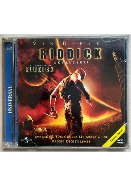 Vin Diesel Riddick Günlükleri VCD (Orjnal Dönem Baskı Vcd)