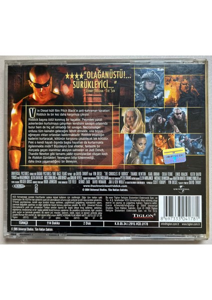 Vin Diesel Riddick Günlükleri VCD (Orjnal Dönem Baskı Vcd)