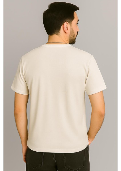 Erkek Tshirt Kolyeli-Cepli Gofre Likralı Kumaş (Dar Kalıp) fırsatları