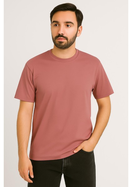 Erkek Tshirt Slim Fit (Dar Kalıp) Premium Kalite Düz Model