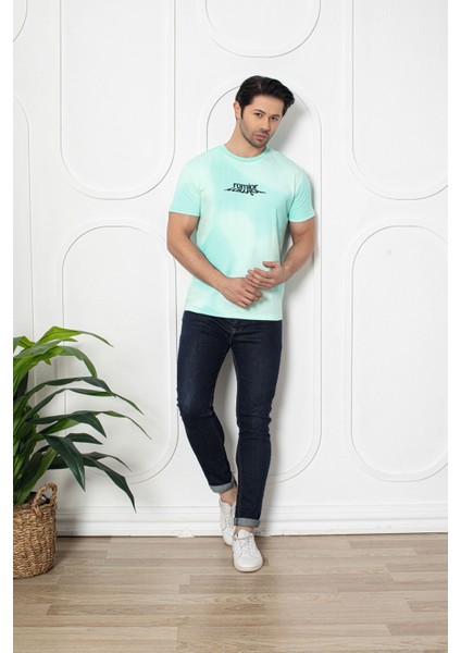 Wave Mint Erkek Oversize Baskılı T-Shirt – Serin Rüzgarın Tarz Hali fiyatları
