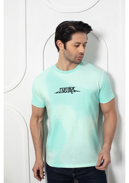 Wave Mint Erkek Oversize Baskılı T-Shirt – Serin Rüzgarın Tarz Hali modelleri