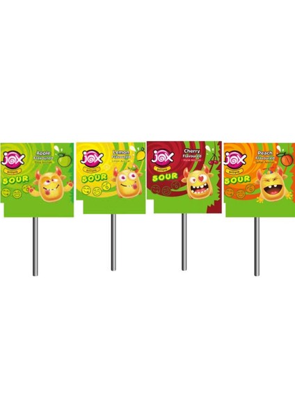Flat Sour Lolipop 4 Adet