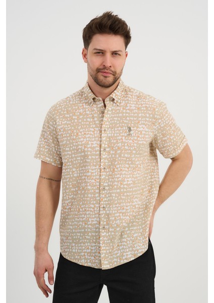 U.s Polo Erkek Kısa Kollu Desenli Gömlek (1361998)
