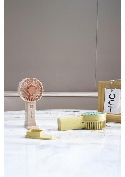 F-27 Pembe Taşınabilir Şarj Edilebilir Mini El Fanı ve Masa Fanı Soğutucu Pervane indirimleri