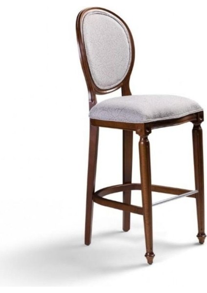 Madalyon Ahşap Bar Sandalyesi