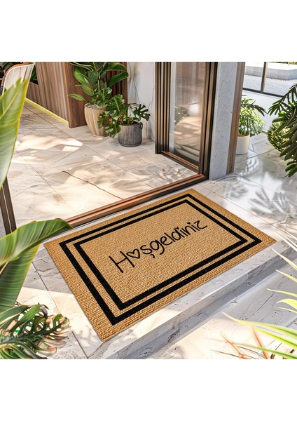 Hoşgeldiniz Desenli Kapı Önü Halı Paspas