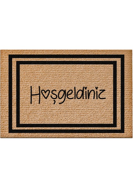 Hoşgeldiniz Desenli Kapı Önü Halı Paspas