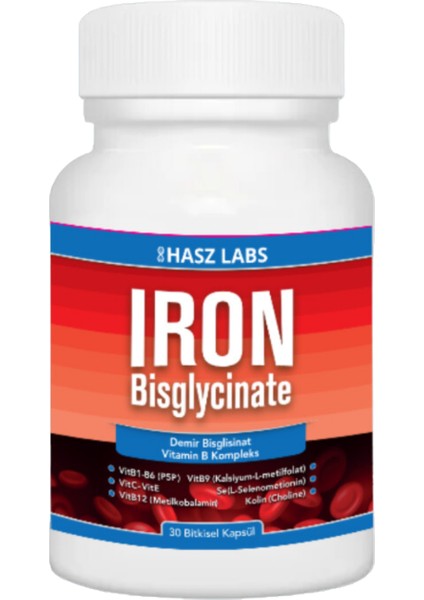Hasz Labs Iron & B Kompleks 30 Kapsül