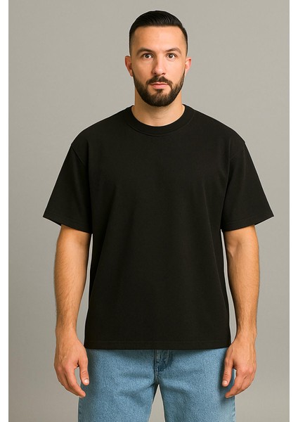 Erkek Oversize Tshirt (Bol Kalıp) Premium Kalite Düz Model