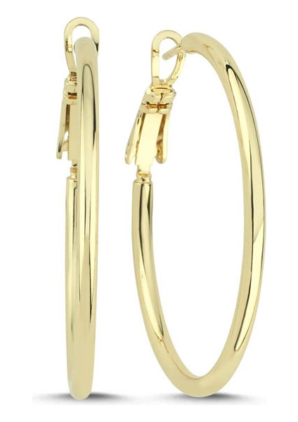 3,5 cm Halka Gold Küpe