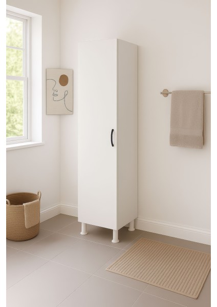 Tek Kapaklı Mdf Banyo Dolabı – Neme Dayanıklı, Şık ve Dayanıklı Tasarım