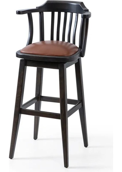 Arven Döner Ahşap Bar Sandalyesi