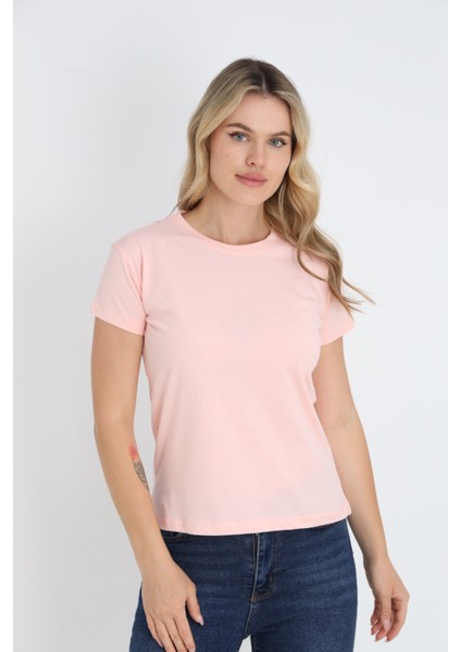 Nefes Alabilen %100 Pamuk Bisiklet Yaka Regular Fit Normal Kesim Baskısız Basic Tişört fiyatları