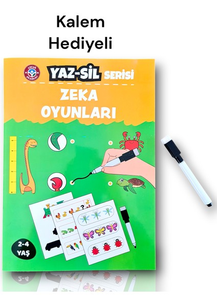 Yaz-Sil Serisi- Zeka Oyunları-Tekrar Kullanılabilir Uzun Ömürlü Eğitici Kitap