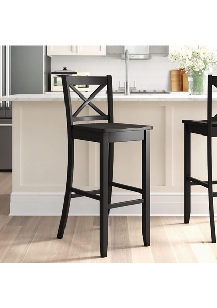 Alaçatı Ahşap Bar Sandalyesi