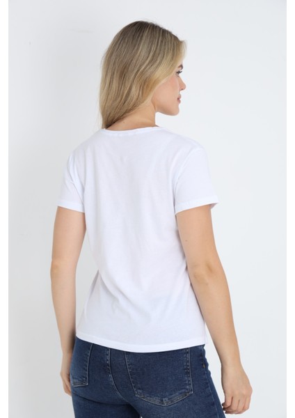 Nefes Alabilen %100 Pamuk Bisiklet Yaka Regular Fit Normal Kesim Baskısız Basic Tişört fırsatları