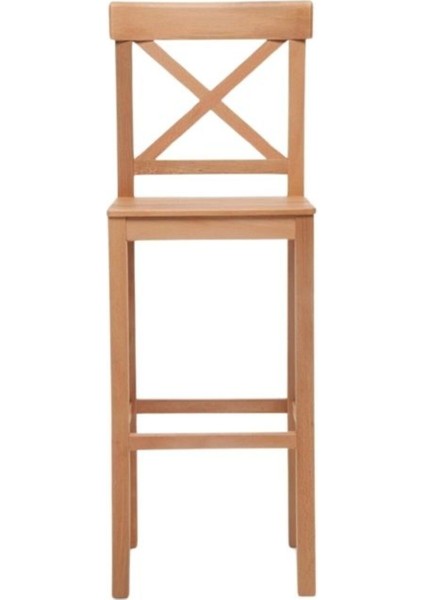 Alaçatı Ahşap Bar Sandalyesi