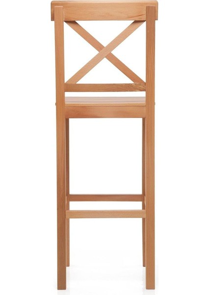 Alaçatı Ahşap Bar Sandalyesi