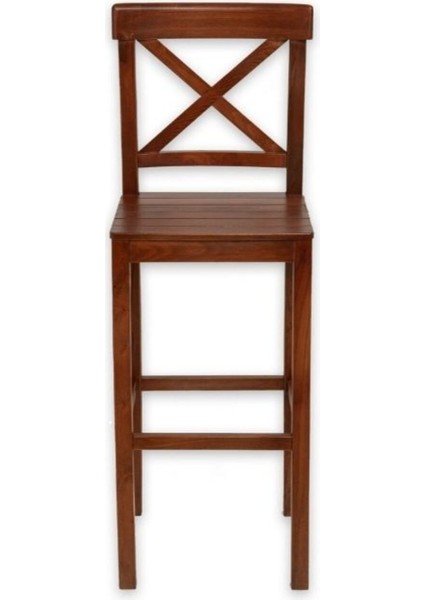 Alaçatı Ahşap Bar Sandalyesi