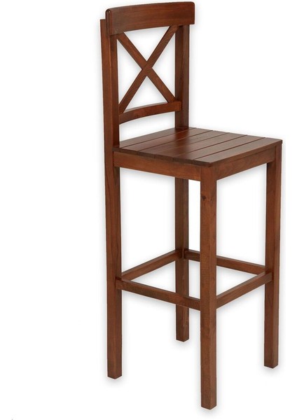 Alaçatı Ahşap Bar Sandalyesi