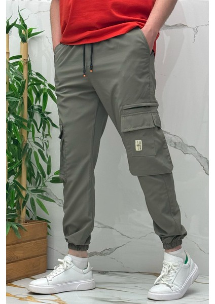 Full Likralı Rahat Erkek Kargo Cepli Pantolon (Dar Kalıp)