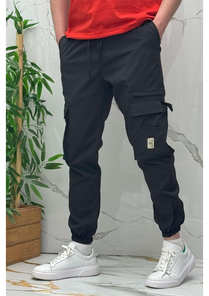 Full Likralı Rahat Erkek Kargo Cepli Pantolon (Dar Kalıp)