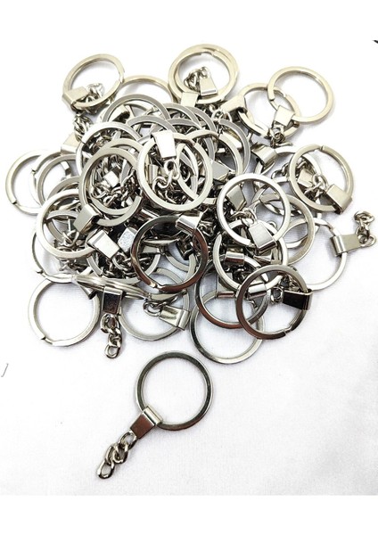 Zincirli Kalın Anahtarlık Halkası (10 Adet)