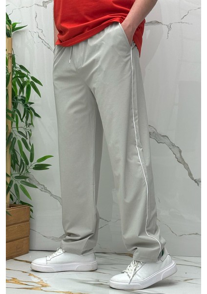 Erkek Yanları Biyeli Full Likralı Baggy Pantolon