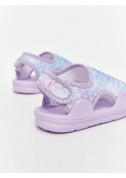 Lcw Steps Kız Bebek Plaj Sandaleti Cırt Cırtlı Rahat Tabanlı Desenli indirimleri