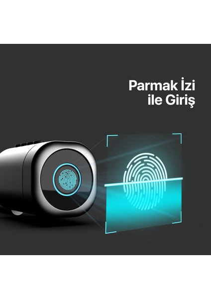 Akıllı Elektronik Parmak İzi Şifre ve RFID Kart Şifreli Kapı Kilidi ve Kablosuz Gateway Hub 2'li Güvenlik Seti