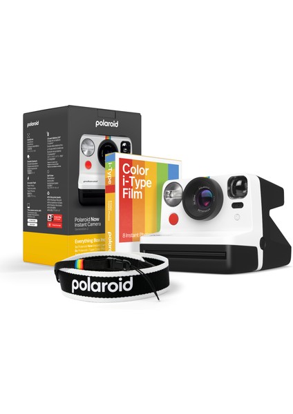 EB POLAROID Now Gen 2 B&W - White Frame & Strap