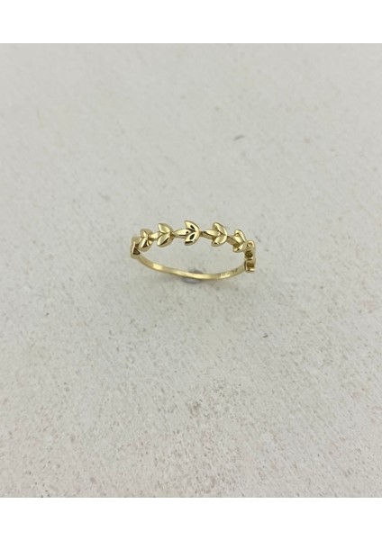 14 Ayar Altın Minimal Başak Yüzük fiyatları