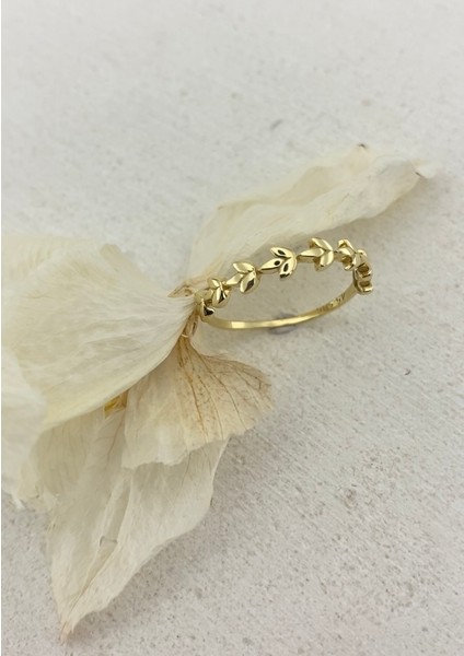 14 Ayar Altın Minimal Başak Yüzük fırsatları